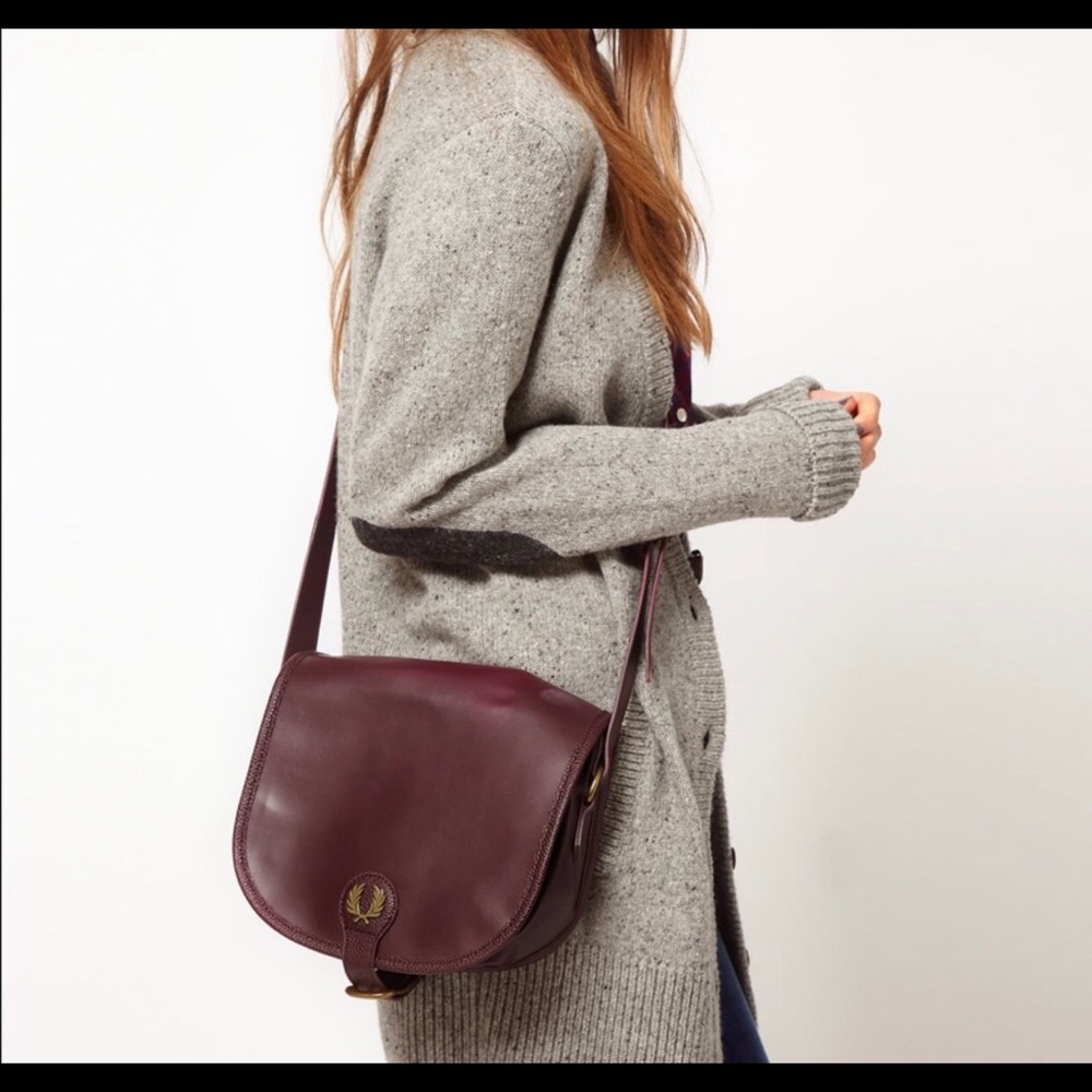 Fred Perry Maroon Handbag